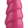 Розовая рельефная анальная втулка - 18,5 см. купить в секс шопе