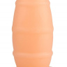 Телесная овальная анальная втулка с ребрышками - 16,5 см. купить в секс шопе