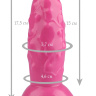 Розовый анальный стимулятор-пробка - 17,5 см. купить в секс шопе
