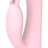 Розовый вибратор HEATING BUNNY с функцией нагрева - 18,5 см. купить в секс шопе