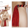 Красная замшевая плетка Bad Kitty - 38 см. купить в секс шопе