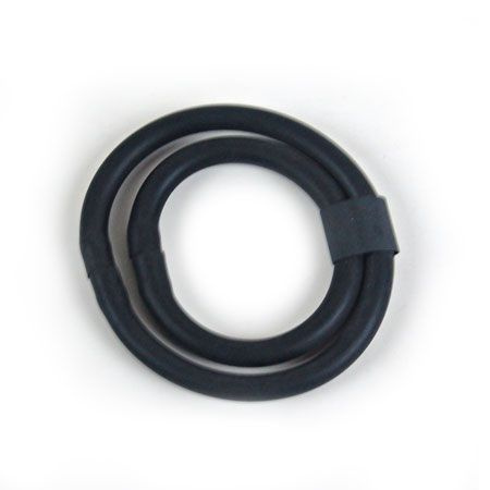 Черное двойное эрекционное кольцо купить в секс шопе
