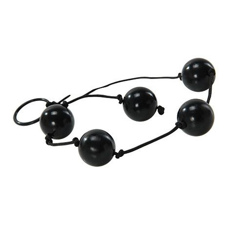 Чёрные анальные шарики JAMMY JELLY ANAL LOVE BALLS купить в секс шопе