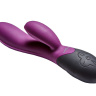 Фиолетовый вибратор с клиторальным отростком и нагревом Perseus - 20,8 см. купить в секс шопе