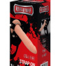 Телесный страпон на черных трусиках STRAP ON REAL DILDO - 20 см. купить в секс шопе