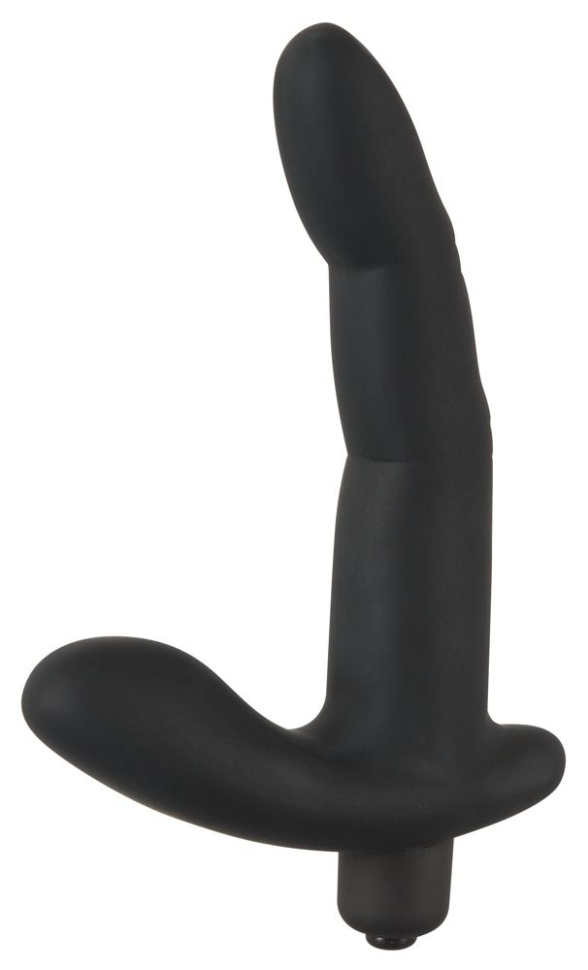 Черный вибромассажер простаты Naughty Finger Prostate Vibe - 13,8 см. купить в секс шопе
