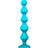 Бирюзовая анальная цепочка с кристаллом Buddy - 17,7 см. купить в секс шопе