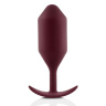 Бордовая пробка для ношения B-vibe Snug Plug 5 - 14 см. купить в секс шопе
