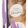 Сиреневый тройной вибратор Triple Vibrator - 22,2 см. купить в секс шопе