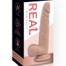 Силиконовый фаллоимитатор с мошонкой на присоске REAL Man Basic Slim купить в секс шопе