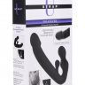 Черный безремневой страпон Tri-Volver Rechargeable Strapless Strap On купить в секс шопе