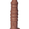 Коричневый фаллоимитатор  Единорог  - 30,5 см. купить в секс шопе