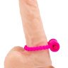 Розовое малоэластичное эрекционное кольцо с вибрацией купить в секс шопе
