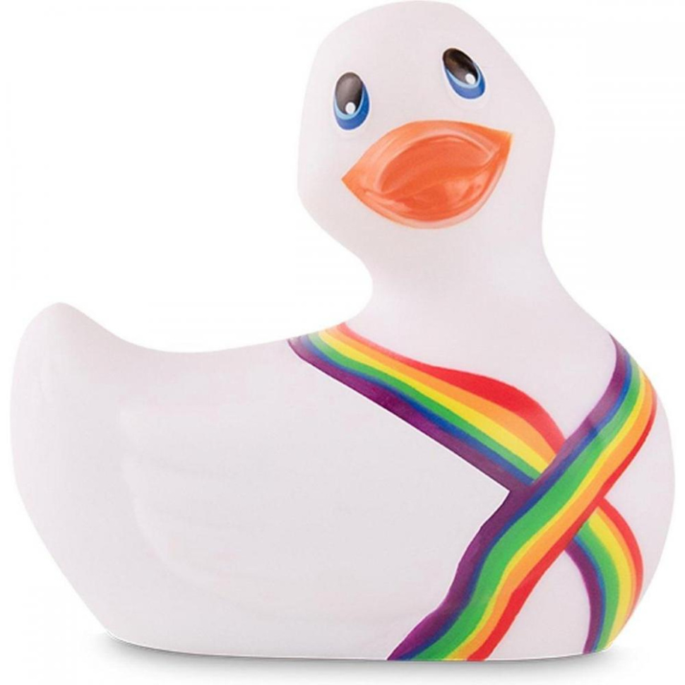 Белый вибратор-уточка I Rub My Duckie 2.0 Pride купить в секс шопе