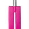 Розовая П-образная шлёпалка Leather Slit Paddle - 35 см. купить в секс шопе