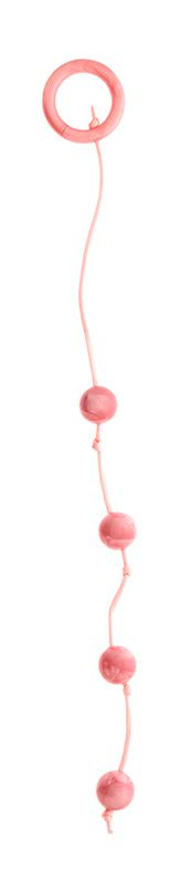Розовые перламутровые анальные шарики купить в секс шопе