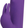 Фиолетовый вибратор со стимулятором клитора Rabbit Tres Chic - 23 см. купить в секс шопе