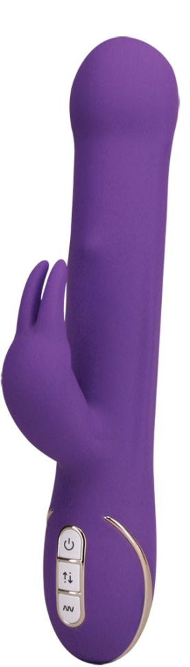 Фиолетовый вибратор со стимулятором клитора Rabbit Tres Chic - 23 см. купить в секс шопе