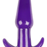 Фиолетовая анальная вибропробка - 16 см. купить в секс шопе