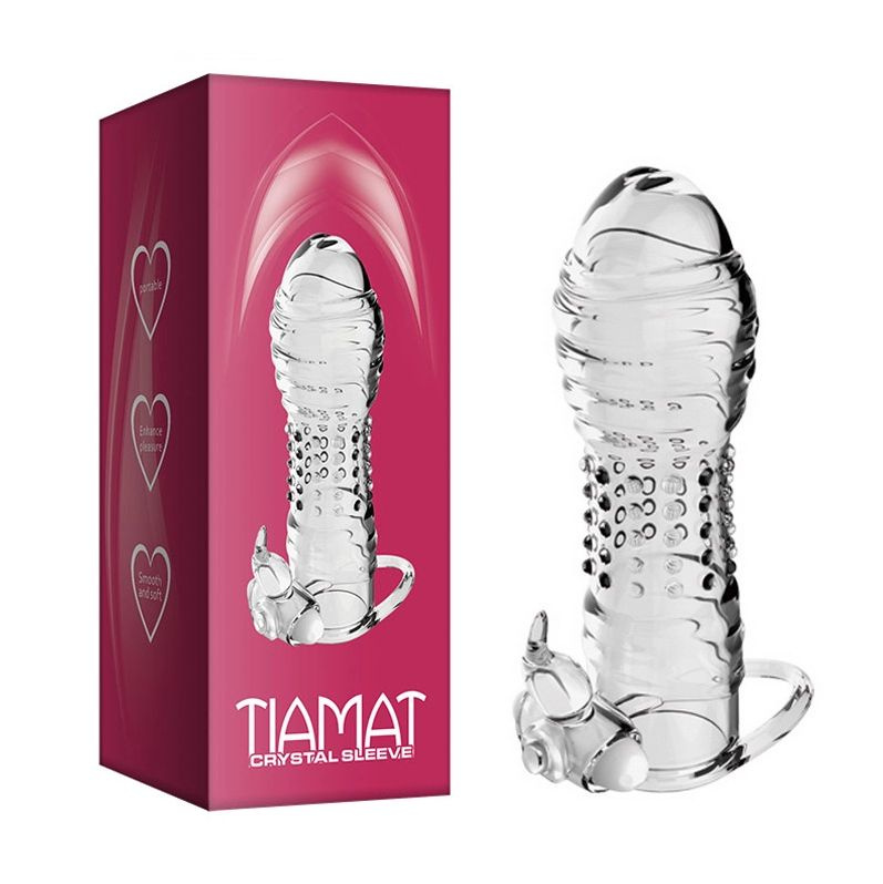 Прозрачная вибронасадка Tiamat Crystal Sleeve - 13 см. купить в секс шопе