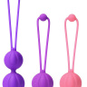 Набор из 3 разноцветных вагинальных шариков купить в секс шопе