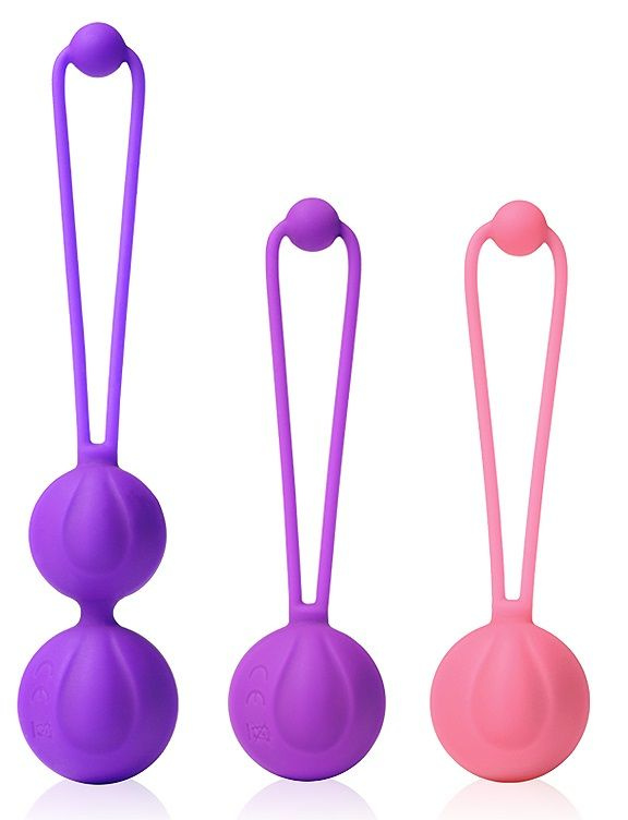 Набор из 3 разноцветных вагинальных шариков купить в секс шопе
