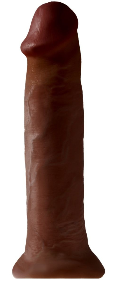 Коричневый фаллоимитатор-гигант на присоске 14  Cock - 36 см. купить в секс шопе