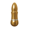 Золотистый алюминиевый вибратор GOLD SMALL - 7,5 см. купить в секс шопе