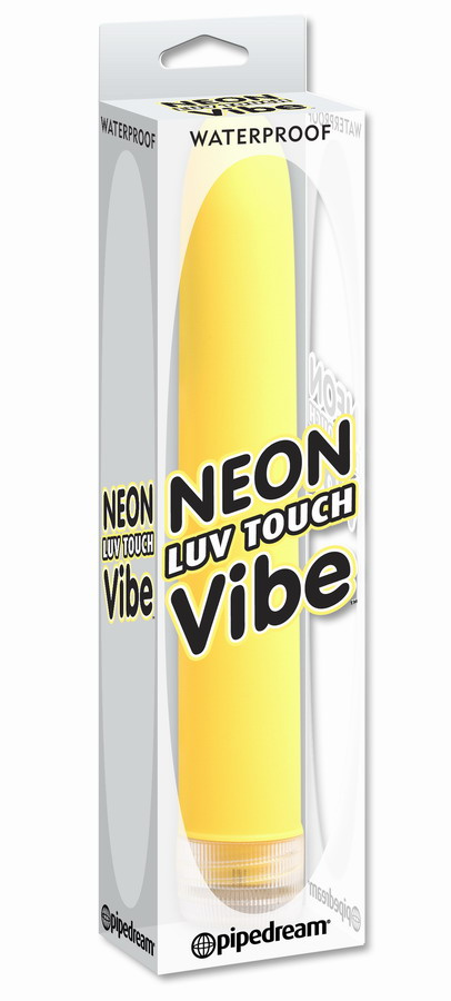 Желтый водонепроницаемый вибратор Neon Luv Touch Vibe - 17 см. купить в секс шопе