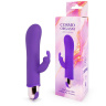 Фиолетовый мини-вибратор с клиторальным зайчиком - 14 см. купить в секс шопе
