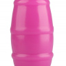 Розовая овальная анальная втулка с ребрышками - 16,5 см. купить в секс шопе