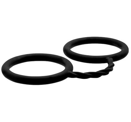 Чёрные силиконовые наручники BONDX SILICONE CUFFS купить в секс шопе