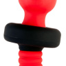 Красный двусторонний анальный вибратор - 22 см. купить в секс шопе