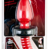 Красный двусторонний анальный вибратор - 22 см. купить в секс шопе