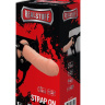 Черные трусики с телесной насадкой STRAP ON REAL DILDO - 21 см. купить в секс шопе