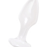 Белая акриловая анальная втулка - 8 см. купить в секс шопе