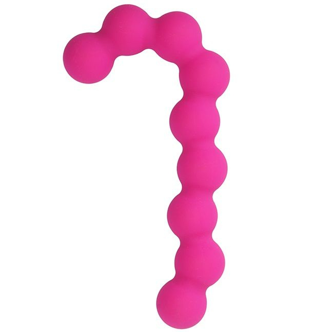 Розовая анальная цепочка SEE YOU CANDY CANE ANAL BEADS - 13,1 см. купить в секс шопе