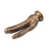 Золотистый анально-вагинальный фаллоимитатор Ivana Havesex - 19,5 см. купить в секс шопе