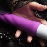 Фиолетовый гибкий рельефный вибратор Sparta - 23 см. купить в секс шопе