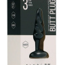 Чёрная анальная пробка Butt Plug Rounded 3 Inch - 7,6 см. купить в секс шопе