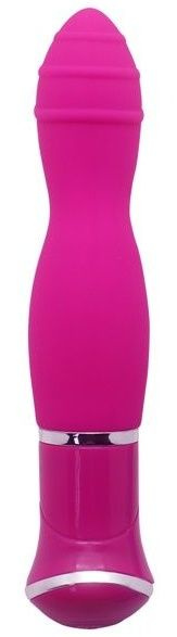 Розовый вибратор ECSTASY Rippled Vibe - 19,5 см. купить в секс шопе