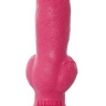 Розовый фаллоимитатор собаки  Акита  - 25 см. купить в секс шопе