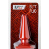 Красная анальная втулка без вибрации - 10,5 см. купить в секс шопе