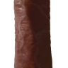 Коричневый фаллоимитатор-гигант на присоске 13  Cock - 33 см. купить в секс шопе
