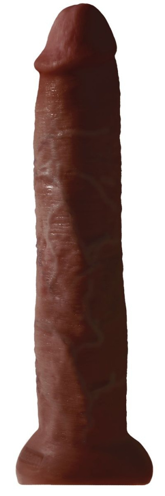 Коричневый фаллоимитатор-гигант на присоске 13  Cock - 33 см. купить в секс шопе