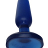 Синяя гелевая анальная пробка - 16 см. купить в секс шопе
