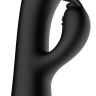 Черный вибромассажер-кролик Lux - 20 см. купить в секс шопе