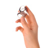 Дымчатое эрекционное кольцо с фиксацией мошонки купить в секс шопе