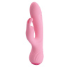 Нежно-розовый вибромассажер Broderick с клиторальным стимулятором - 17,9 см. купить в секс шопе