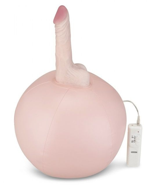 Надувной секс-мяч с реалистичным вибратором купить в секс шопе